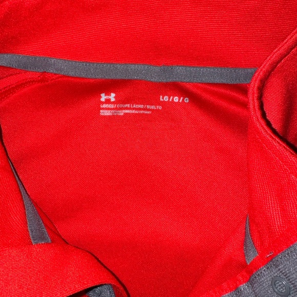 Red Under Armour 1/4 button - Picture 2 of 5